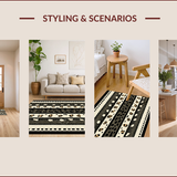 Ultra Soft Area Rug, Non Slip, Stain Resistant, Washable Area Rugs for Living Room, Bedroom, Black and Cream Animal Print Entryway Carpet(Beige)