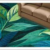 Ultra Soft Area Rug, Non Slip, Stain Resistant, Washable Area Rugs for Living Room, Bedroom, Elegant Multi-Hued Nature Inspiration(Blue)
