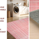 Ultra Soft Area Rug, Non Slip, Stain Resistant, Washable Area Rugs for Living Room, Bedroom, Soft Pink Bow Embellished Rug with Elegant Style(Pink)