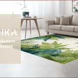 Ultra Soft Area Rug, Non Slip, Stain Resistant, Washable Area Rugs for Living Room, Bedroom, Chic Abstract Geometric Arrangement(Green)