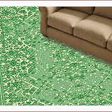 Ultra Soft Area Rug, Non Slip, Stain Resistant, Washable Area Rugs for Living Room, Bedroom, Vintage Farmhouse Washable(Green)