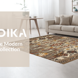 Ultra Soft Area Rug, Non Slip, Stain Resistant, Washable Area Rugs for Living Room, Bedroom, Charming Rustic Irregular Animal Motif(Beige)