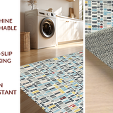 Ultra Soft Area Rug, Non Slip, Stain Resistant, Washable Area Rugs for Living Room, Bedroom, Contemporary Fun Quote Bathroom Piece(Blue)