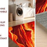 Bold Geometric Lava Waves(Red)