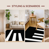 Elegant Monochrome Textured Weave(Black)