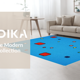 Charming Colorful Cartoon Motifs(Blue)