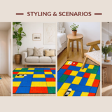 Ultra Soft Area Rug, Non Slip, Stain Resistant, Washable Area Rugs for Living Room, Bedroom, Youthful Engaging Play Space Decor(Yellow)