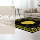 Ultra Soft Area Rug, Non Slip, Stain Resistant, Washable Area Rugs for Living Room, Bedroom, Charming Cat Silhouette Motif(Black)