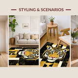 Ultra Soft Area Rug, Non Slip, Stain Resistant, Washable Area Rugs for Living Room, Bedroom, Vibrant Modern Animal Silhouette(Gold)