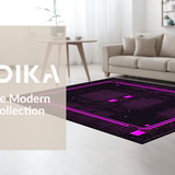 Ultra Soft Area Rug, Non Slip, Stain Resistant, Washable Area Rugs for Living Room, Bedroom, Striking 80s Inspired Visual Display(Pink)