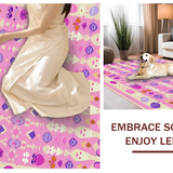 Ultra Soft Area Rug, Non Slip, Stain Resistant, Washable Area Rugs for Living Room, Bedroom, Radiant Colorful Patterned Display(Pink)