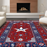 Ultra Soft Area Rug, Non Slip, Stain Resistant, Washable Area Rugs for Living Room, Bedroom, Eclectic Cheerful Entryway Decor(Red)