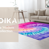 Ultra Soft Area Rug, Non Slip, Stain Resistant, Washable Area Rugs for Living Room, Bedroom, Enchanting Cozy Mixed Hues(Purple)