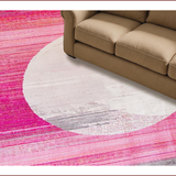Ultra Soft Area Rug, Non Slip, Stain Resistant, Washable Area Rugs for Living Room, Bedroom, Chic Modern Monochrome Elegance(Pink)