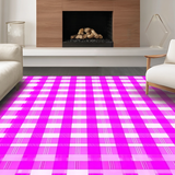 Contemporary Checkered Pastel Decor(Pink)
