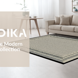 Ultra Soft Area Rug, Non Slip, Stain Resistant, Washable Area Rugs for Living Room, Bedroom, Streamlined Neutral Basketweave Elegance(White)