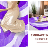 Ultra Soft Area Rug, Non Slip, Stain Resistant, Washable Area Rugs for Living Room, Bedroom, Creative Eclectic Dreamy Patterns(Purple)