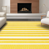 Ultra Soft Area Rug, Non Slip, Stain Resistant, Washable Area Rugs for Living Room, Bedroom, Fresh Contemporary Stripe Design(Yellow)