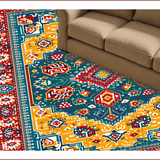 Ultra Soft Area Rug, Non Slip, Stain Resistant, Washable Area Rugs for Living Room, Bedroom, Antique Inspired Bedroom Plush Meditation Carpet(Gold)