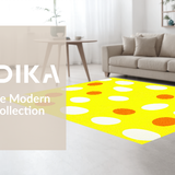 Ultra Soft Area Rug, Non Slip, Stain Resistant, Washable Area Rugs for Living Room, Bedroom, Youthful Modern Geometric Motif(Yellow)