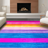 Ultra Soft Area Rug, Non Slip, Stain Resistant, Washable Area Rugs for Living Room, Bedroom, Charming Kid-Friendly Textured Art(Purple)