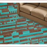 Rustic Cozy Turquoise Patterned Delight(Blue)