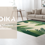 Ultra Soft Area Rug, Non Slip, Stain Resistant, Washable Area Rugs for Living Room, Bedroom, Serene Nature Inspired Pattern(Green)