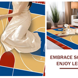 Ultra Soft Area Rug, Non Slip, Stain Resistant, Washable Area Rugs for Living Room, Bedroom, Playful Basketball-Inspired Graphics(Brown)