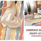 Ultra Soft Area Rug, Non Slip, Stain Resistant, Washable Area Rugs for Living Room, Bedroom, Contemporary Subtle Line Art(Yellow)