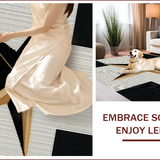 Ultra Soft Area Rug, Non Slip, Stain Resistant, Washable Area Rugs for Living Room, Bedroom, Texas Star Americana Door Mat(Black)