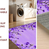 Ultra Soft Area Rug, Non Slip, Stain Resistant, Washable Area Rugs for Living Room, Bedroom, Serene Subtle Purple Design(Purple)