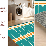 Teal Orange Artistic Stripes(Green)