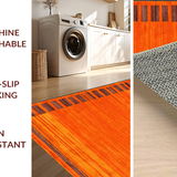 Ultra Soft Area Rug, Non Slip, Stain Resistant, Washable Area Rugs for Living Room, Bedroom, Lively Modern Creature Illustration(Orange)