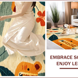 Ultra Soft Area Rug, Non Slip, Stain Resistant, Washable Area Rugs for Living Room, Bedroom, Jungle Animal Print(Beige)