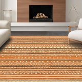 Ultra Soft Area Rug, Non Slip, Stain Resistant, Washable Area Rugs for Living Room, Bedroom, Vibrant Abstract Symmetrical Design(Orange)