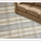 Ultra Soft Area Rug, Non Slip, Stain Resistant, Washable Area Rugs for Living Room, Bedroom, Classic Vintage Checkered Aesthetic(Beige)