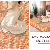 Ultra Soft Area Rug, Non Slip, Stain Resistant, Washable Area Rugs for Living Room, Bedroom, Cozy Textured Ogee Design(Orange)