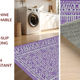 Ultra Soft Area Rug, Non Slip, Stain Resistant, Washable Area Rugs for Living Room, Bedroom, Elegant Symmetrical Design Appeal(Purple)