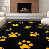 Ultra Soft Area Rug, Non Slip, Stain Resistant, Washable Area Rugs for Living Room, Bedroom, Luxurious Cozy Shaggy Black Design(Black)