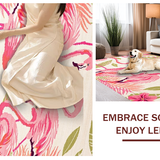 Artistic Flamingo and Blossom Fusion(Pink)