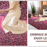Ultra Soft Area Rug, Non Slip, Stain Resistant, Washable Area Rugs for Living Room, Bedroom, Trendy Soft Animal Print Charm(Pink)