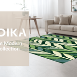 Contemporary Abstract Leaf Motif(Green)