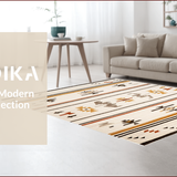 Ultra Soft Area Rug, Non Slip, Stain Resistant, Washable Area Rugs for Living Room, Bedroom, Southwest Inspired Earthy Aesthetic(Beige)
