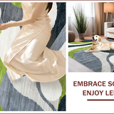 Ultra Soft Area Rug, Non Slip, Stain Resistant, Washable Area Rugs for Living Room, Bedroom, Non-Slip Low Pile Rug for Minimalist Decor(Gray)