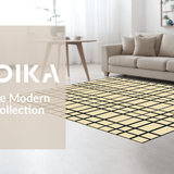 Ultra Soft Area Rug, Non Slip, Stain Resistant, Washable Area Rugs for Living Room, Bedroom, Elegant Beige Diamond Arrangement(Beige)