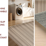 Ultra Soft Area Rug, Non Slip, Stain Resistant, Washable Area Rugs for Living Room, Bedroom, Stylish Woven Rustic Aesthetic(Beige)