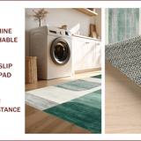 Ultra Soft Area Rug, Non Slip, Stain Resistant, Washable Area Rugs for Living Room, Bedroom, Artistic Modern Distressed Texture(Green)