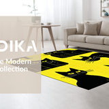 Contemporary Abstract Cat Artwork(Yellow)