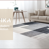 Ultra Soft Area Rug, Non Slip, Stain Resistant, Washable Area Rugs for Living Room, Bedroom, Sleek Monochrome Abstract Artistry(Gray)