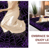 Ultra Soft Area Rug, Non Slip, Stain Resistant, Washable Area Rugs for Living Room, Bedroom, Artistic Halloween-Inspired Lattice Style(Purple)